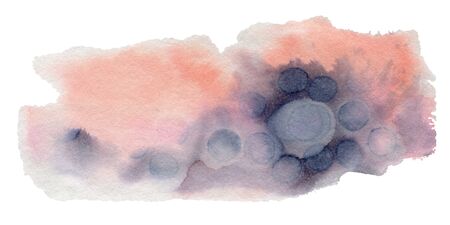 Gray and pink Watercolor isolated on white background. Hand-drawn illustration.の写真素材