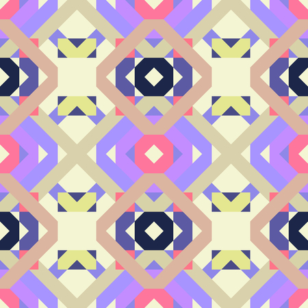 Seamless geometric pattern of squares and triangles. Vector illustration.のイラスト素材
