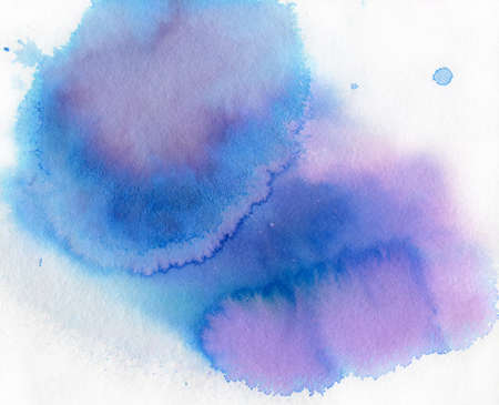 blue and purple  watercolor background. Hand-drawn illustration.の写真素材