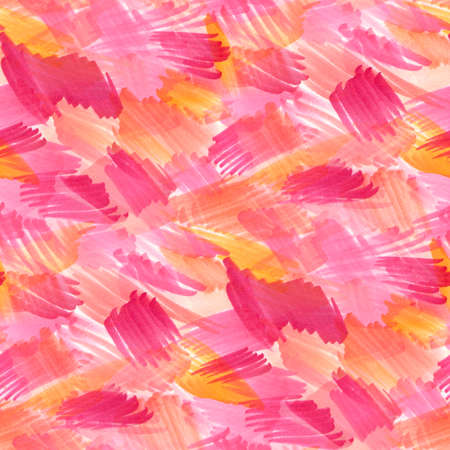 Abstract seamless pattern with markers drawing in doodle style.  Hand-drawn illustration.の写真素材