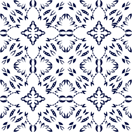 Seamless pattern with arabesques in retro style. Vector illustration.のイラスト素材