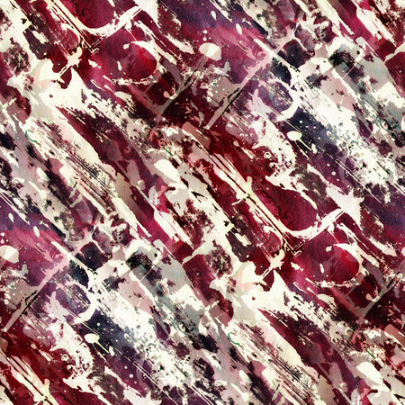 Abstract seamless pattern with dark brown  watercolor spots. Hand-drawn illustration.の写真素材