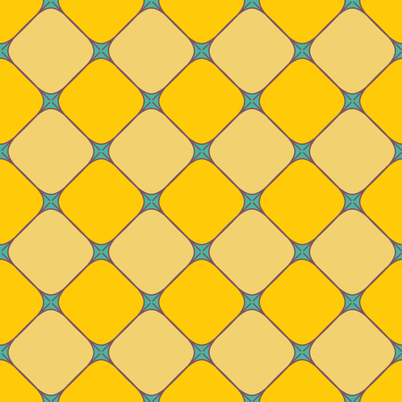 Seamless pattern with the simple geometrical drawing in retro style.  Vector illustration  のイラスト素材