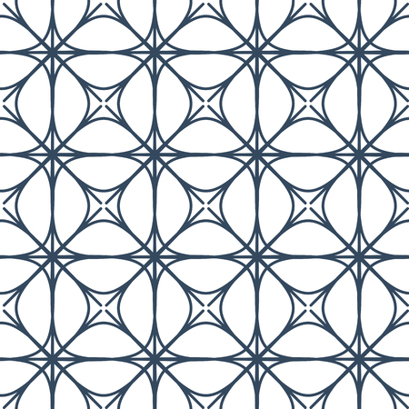 Black and white seamless  pattern.  Geometrical ornament.  Vector illustrationのイラスト素材