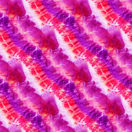 Seamless tie-dye pattern of  purple  color on white silk. Hand painting fabrics - nodular batik. Shibori dyeing.の写真素材