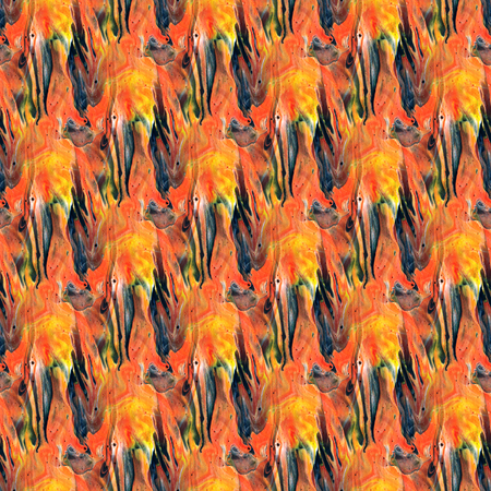 Acrylic pouring.  Multicolor colourful background. Seamless pattern. Hand-drawn illustration. の写真素材