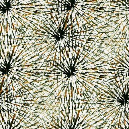 Abstract seamless pattern with watercolor drawing in doodle style. Watercolor illustration.の写真素材