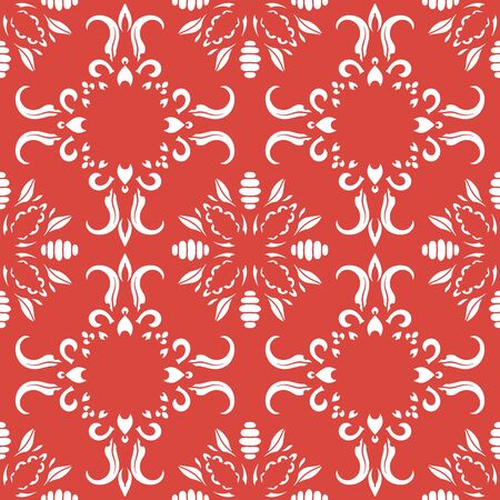 Seamless pattern with arabesques in retro style. Vector illustration.のイラスト素材