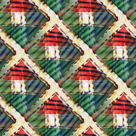 Batik with a geometric pattern. Seamless pattern.の写真素材