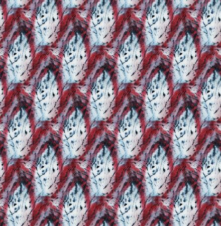 The intricate batik pattern with texture of fabric. Seamless pattern. Hand-drawn illustration.の写真素材