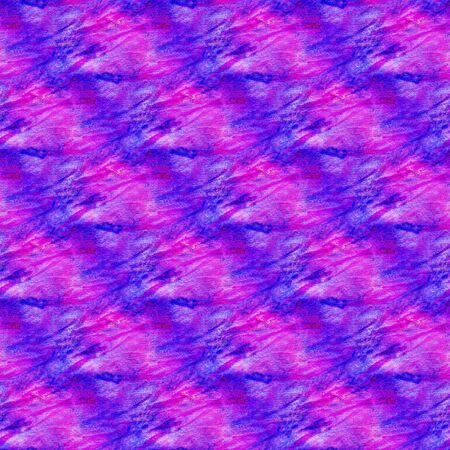 Seamless tie-dye pattern of  red and blue  color on white silk. Hand painting fabrics - nodular batik. Shibori dyeing. の写真素材