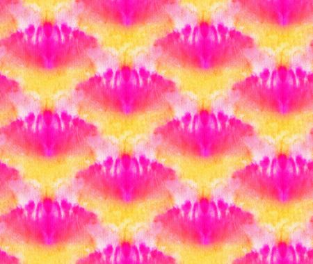 Seamless tie-dye pattern on white silk. Hand painting fabrics - nodular batik. Shibori dyeing. の写真素材