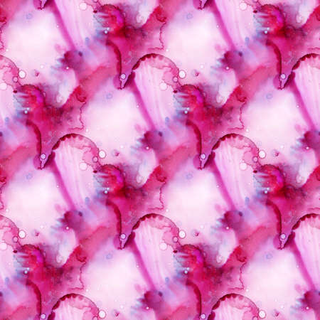 Light abstract background with transparent alcohol ink spots. Seamless pattern. Hand-drawn illustration.の写真素材
