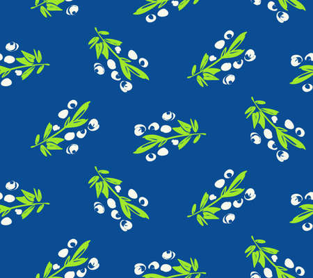 Seamless pattern with flowers in doodle style.のイラスト素材
