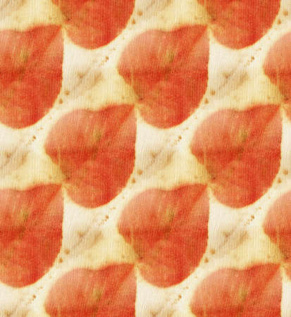 Seamless Botanical print with leaf prints on natural silk. Hand-drawn illustration.の写真素材