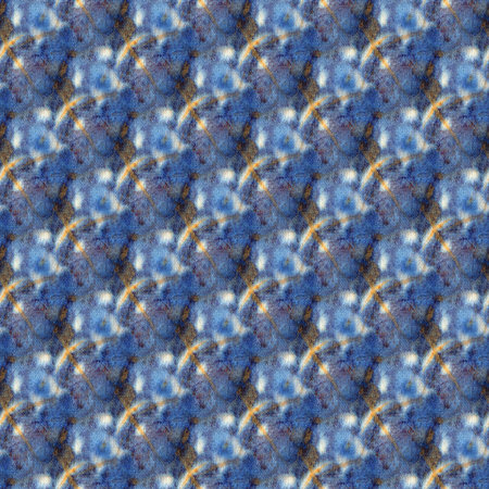 Seamless tie-dye pattern on white silk. Hand painting fabrics - nodular batik. Shibori dyeing.
