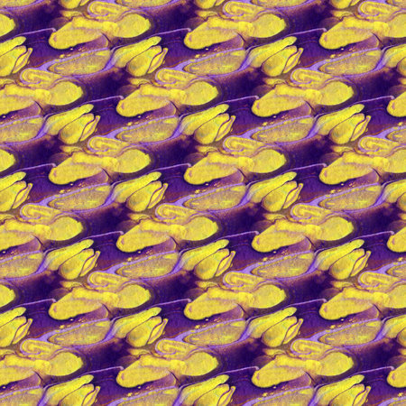 Acrylic pouring. Fluid art. Multicolor colorful background. Seamless pattern. Hand-drawn illustration.の写真素材