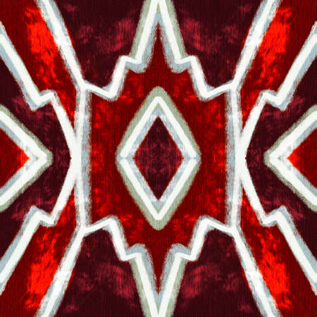 Seamless pattern with stylized ethnic pattern. Hand-drawn illustration.