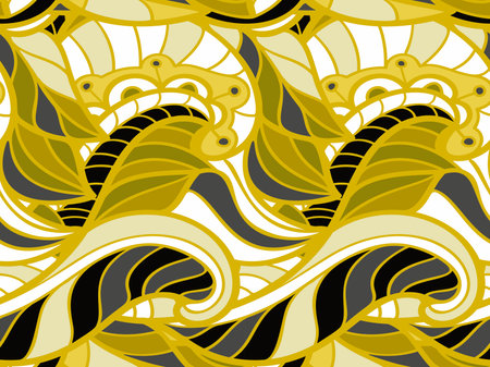 Seamless pattern with multicolor Paisley print. Vector illustration