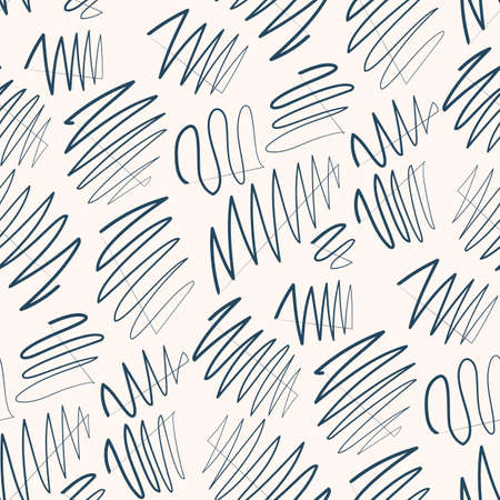 Black and white pattern with doodle style. Vector illustration.のイラスト素材