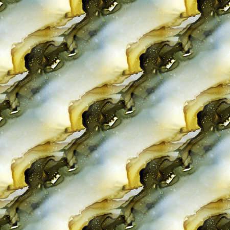 Light abstract background with transparent alcohol ink spots. Seamless pattern. Hand-drawn illustration.の写真素材