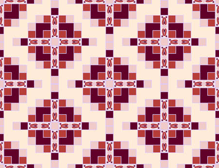 Seamless pattern with mosaic tiles of the Mediterranean. Vector illustration