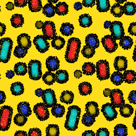 Seamless pattern with a simple abstract drawing. Vector illustration.