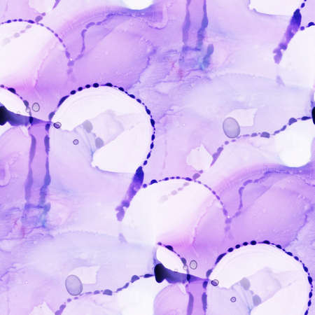 Light abstract background with transparent alcohol ink spots. Seamless pattern. Hand-drawn illustration.の写真素材