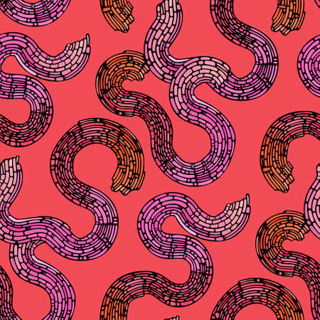 Seamless pattern with a simple abstract drawing. Vector illustration.のイラスト素材