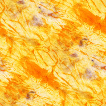 tie-dye pattern on white silk. Hand painting fabrics - nodular batik. Shibori dyeing.の写真素材