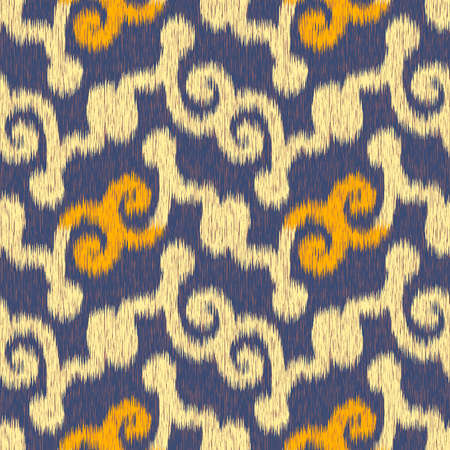 Seamless Ikat Pattern. Abstract background for textile design, wallpaper, surface textures, wrapping paper.のイラスト素材