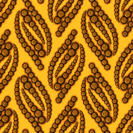 Gold seamless pattern. Drawing with dots. Vector illustration.の写真素材