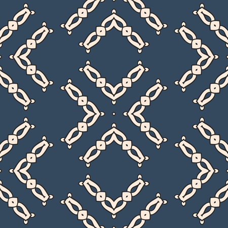 Black and white seamless pattern. Geometrical ornament with a. Vector illustrationのイラスト素材