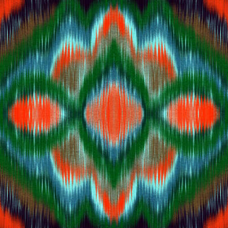 Seamless Ikat Pattern. Abstract background for textile design, wallpaper, surface textures, wrapping paper.の写真素材