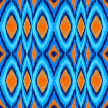 Seamless Ikat Pattern. Abstract background for textile design, wallpaper, surface textures, wrapping paper.の写真素材