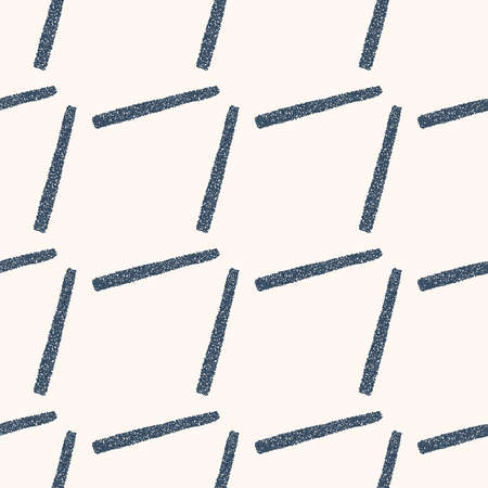 Black and white seamless pattern with dotted geometric drawing. Vector illustration