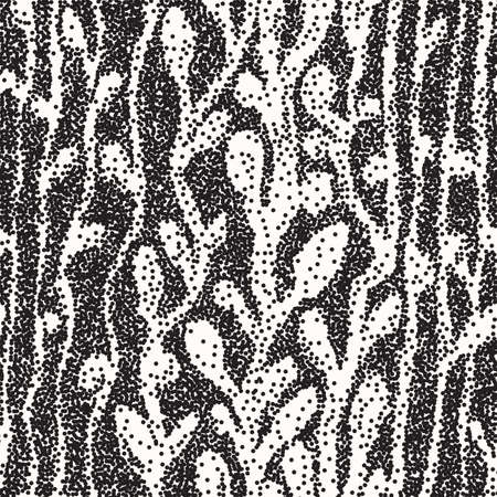 Black and white seamless pattern with dotted geometric drawing. Vector illustrationのイラスト素材