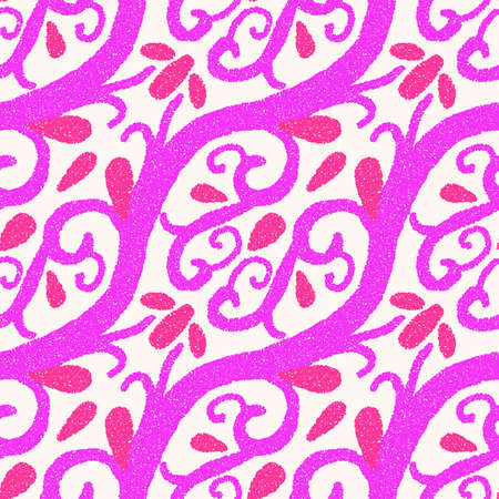 Seamless pattern with dotted geometric drawing. Vector illustration