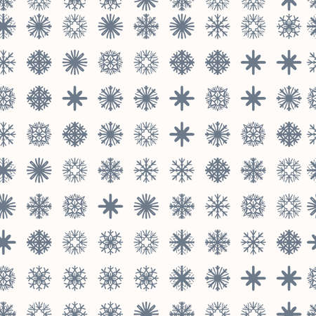 Seamless pattern with decorative snowflakes. Vector illustration.のイラスト素材