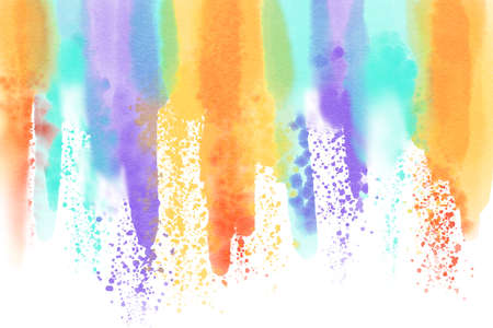 Watercolor background with colored spots.  Hand-drawn illustration.