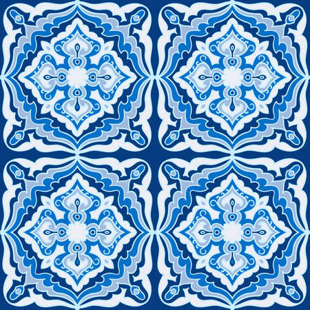 Seamless pattern with arabesques in retro style. Vector illustration.のイラスト素材