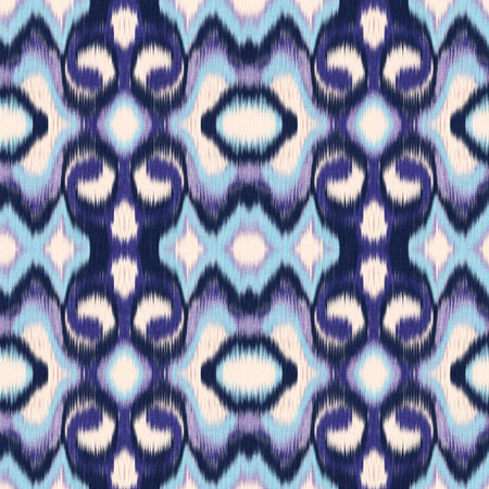 Seamless Ikat Pattern. Abstract background for textile design, wallpaper, surface textures, wrapping paper.の写真素材