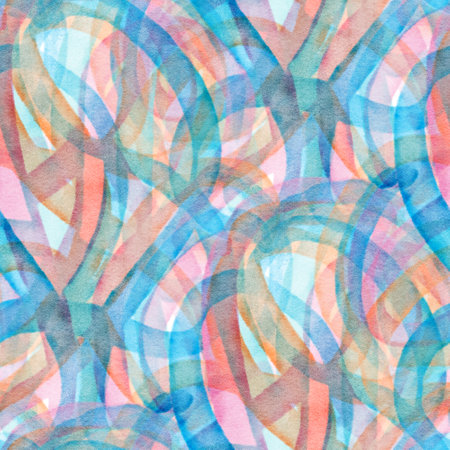 Abstract seamless pattern with watercolor spots. Hand-drawn illustration.の写真素材
