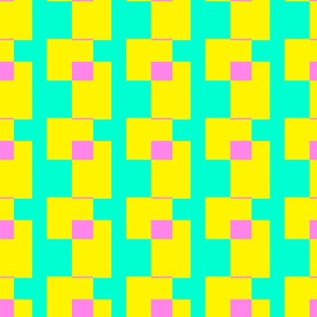 Seamless pattern with the simple geometrical drawing in retro style. Vector illustration