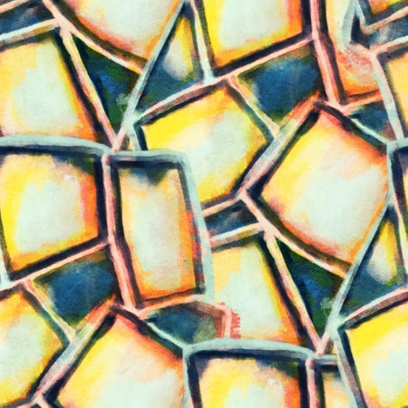 Abstract seamless pattern with acrylic painting. Hand-drawn illustration.