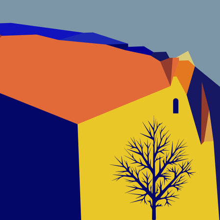 Abstract architectural background with space for text. vector illustrationのイラスト素材