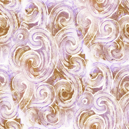 Abstract seamless pattern with acrylic painting. Hand-drawn illustration.の写真素材