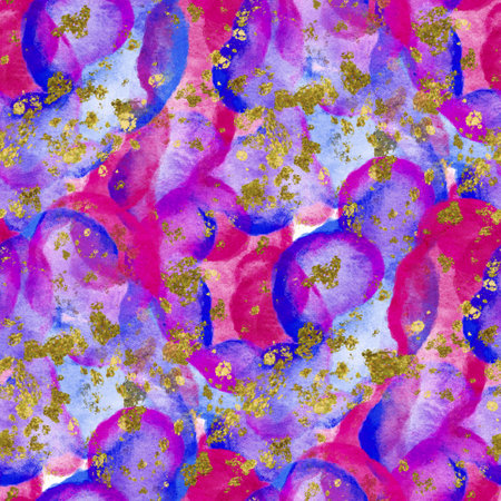 Light abstract background with transparent alcohol ink spots. Seamless pattern. Hand-drawn illustration.の写真素材