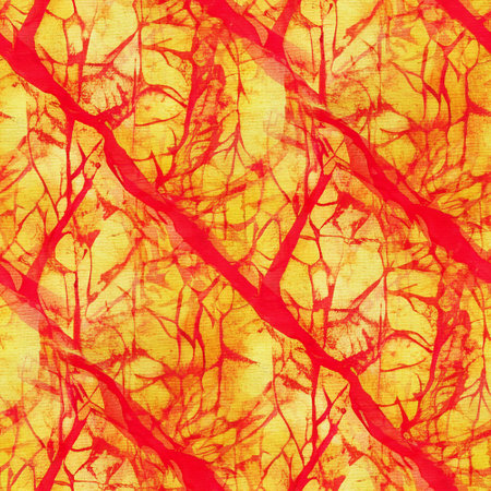 Seamless tie-dye pattern on white silk. Hand painting fabrics - nodular batik. Shibori dyeing.の写真素材
