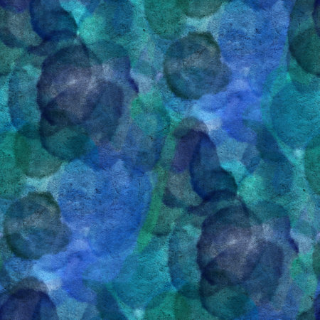Abstract seamless pattern with watercolor spots. Hand-drawn illustration.の写真素材